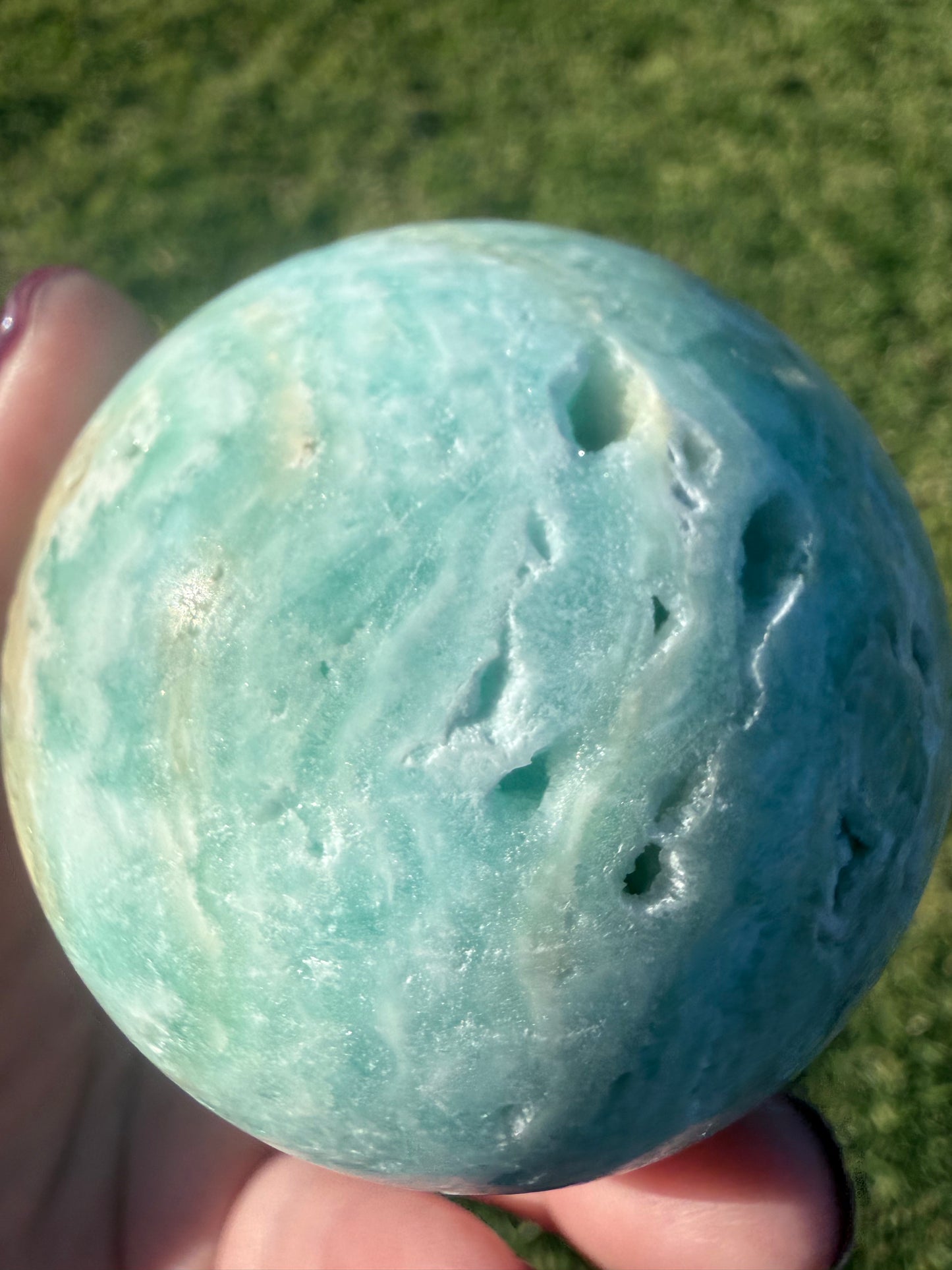 Blue Aragonite Sphere