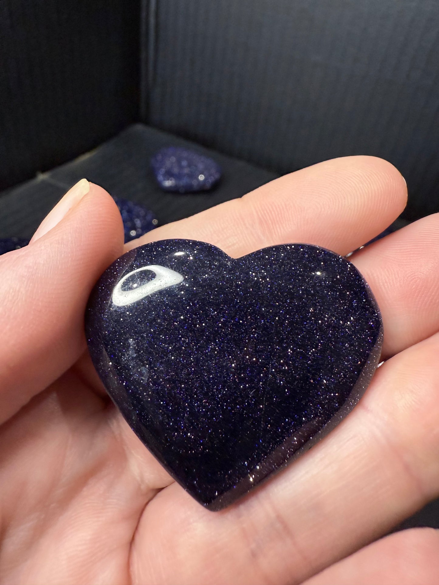 Blue Sandstone Heart ā 3cm (Intuitively Chosen)