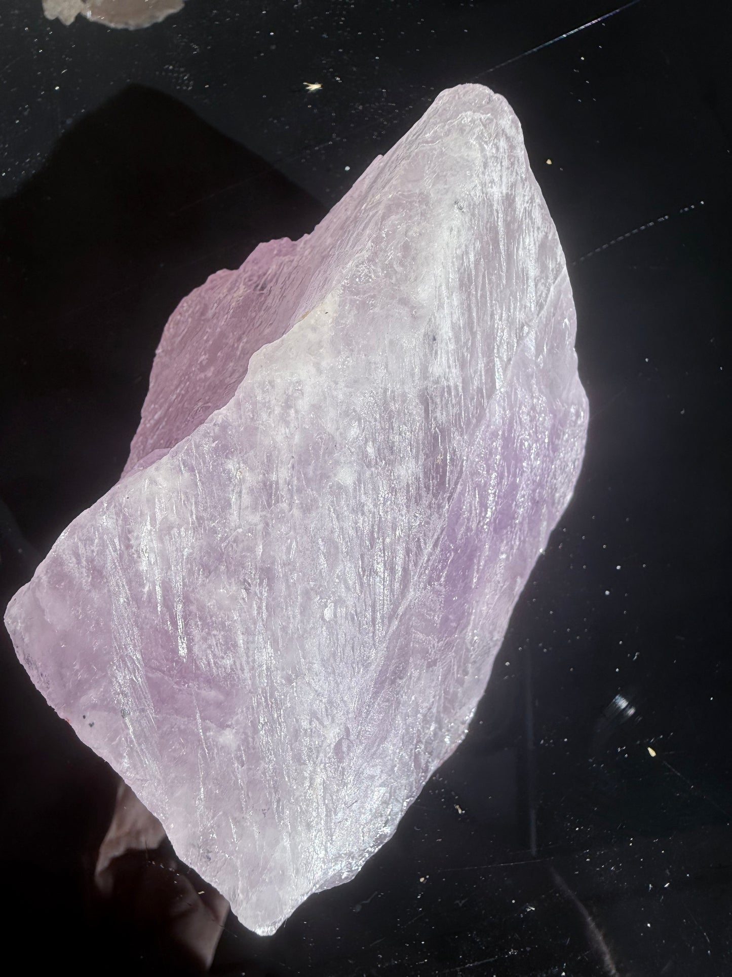 Raw Amethyst on Light Base