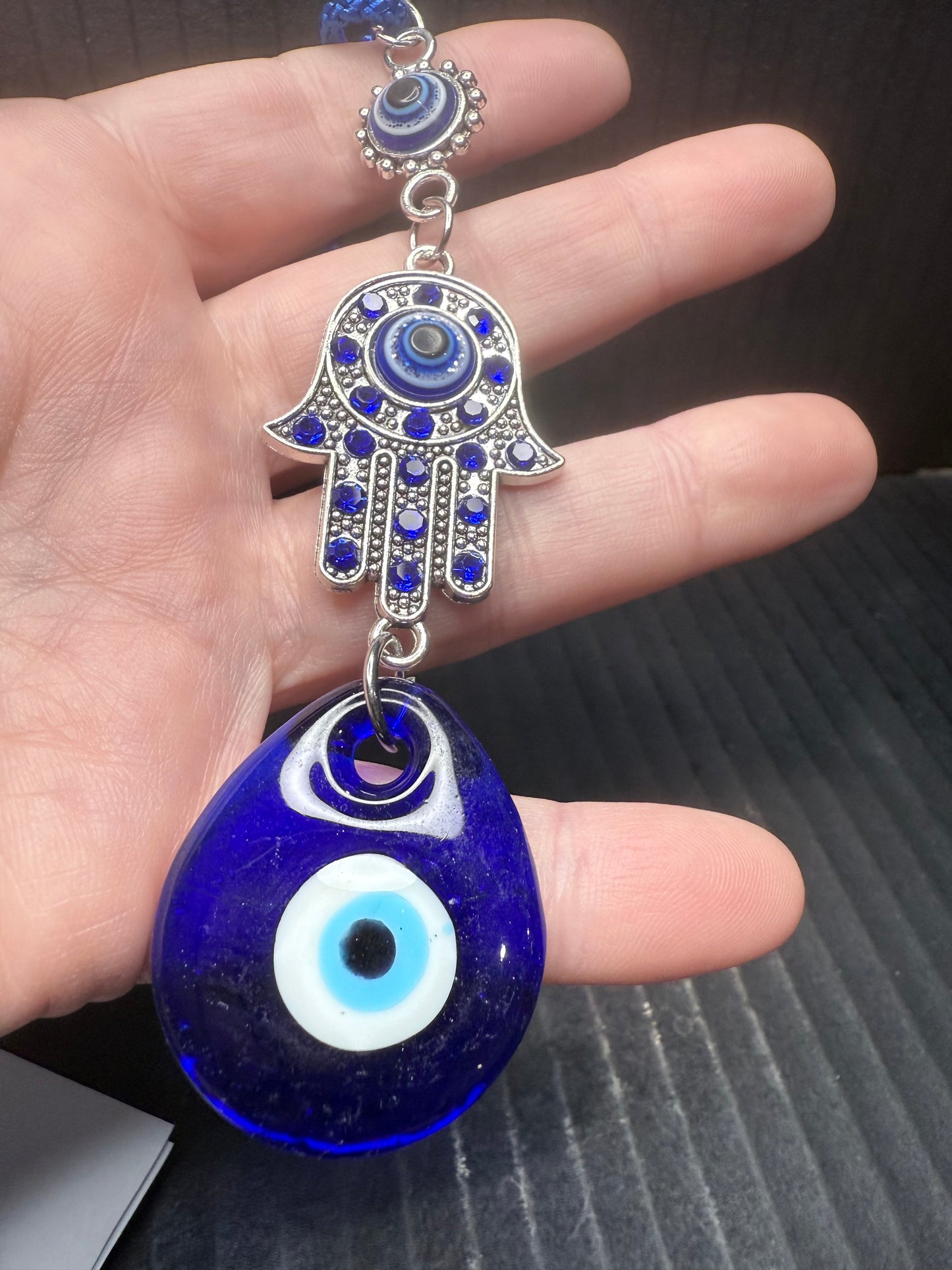 Evil Eye & Hamsa Hand Hanging Charm