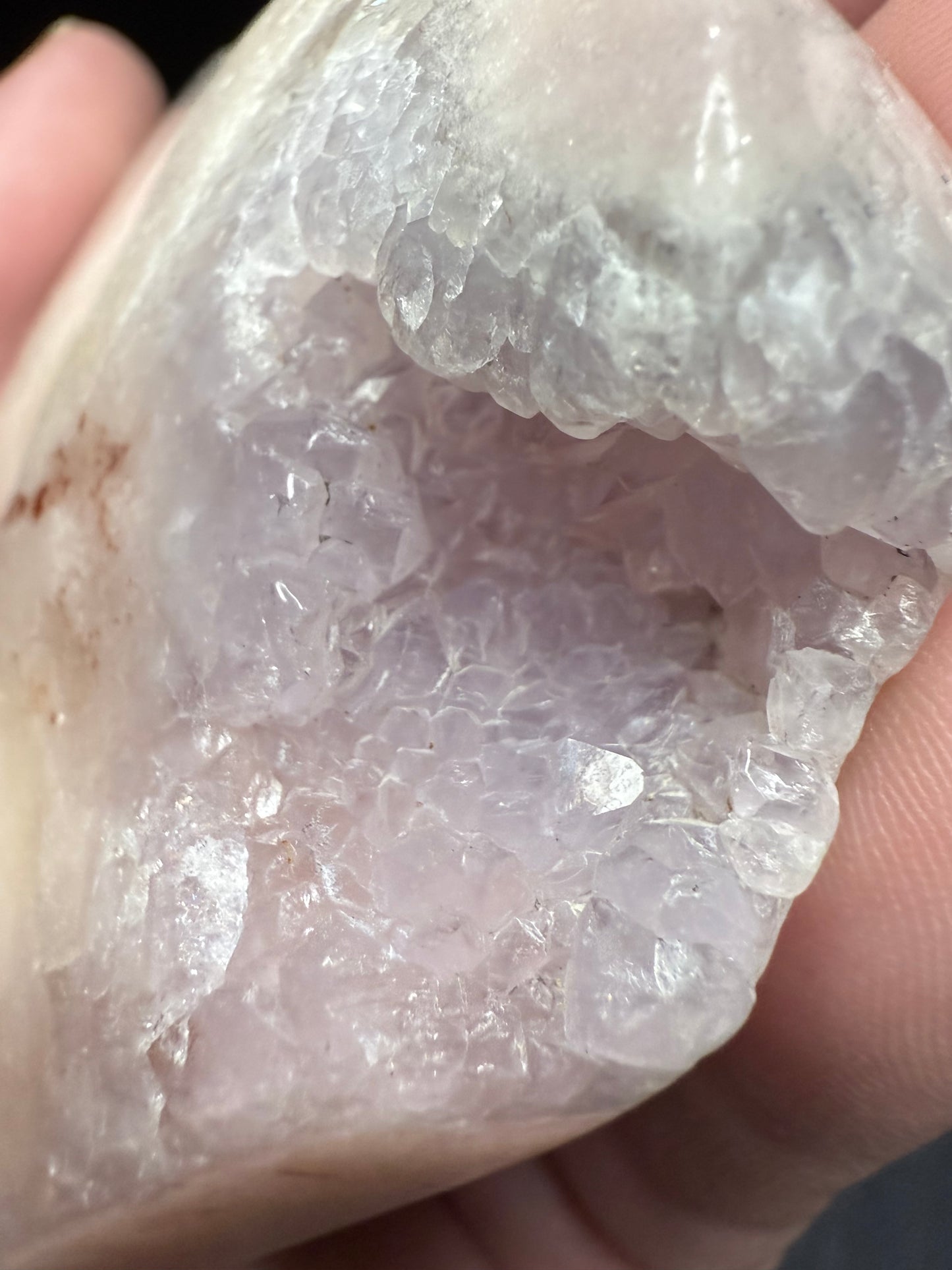 Pink Amethyst Heart on stand