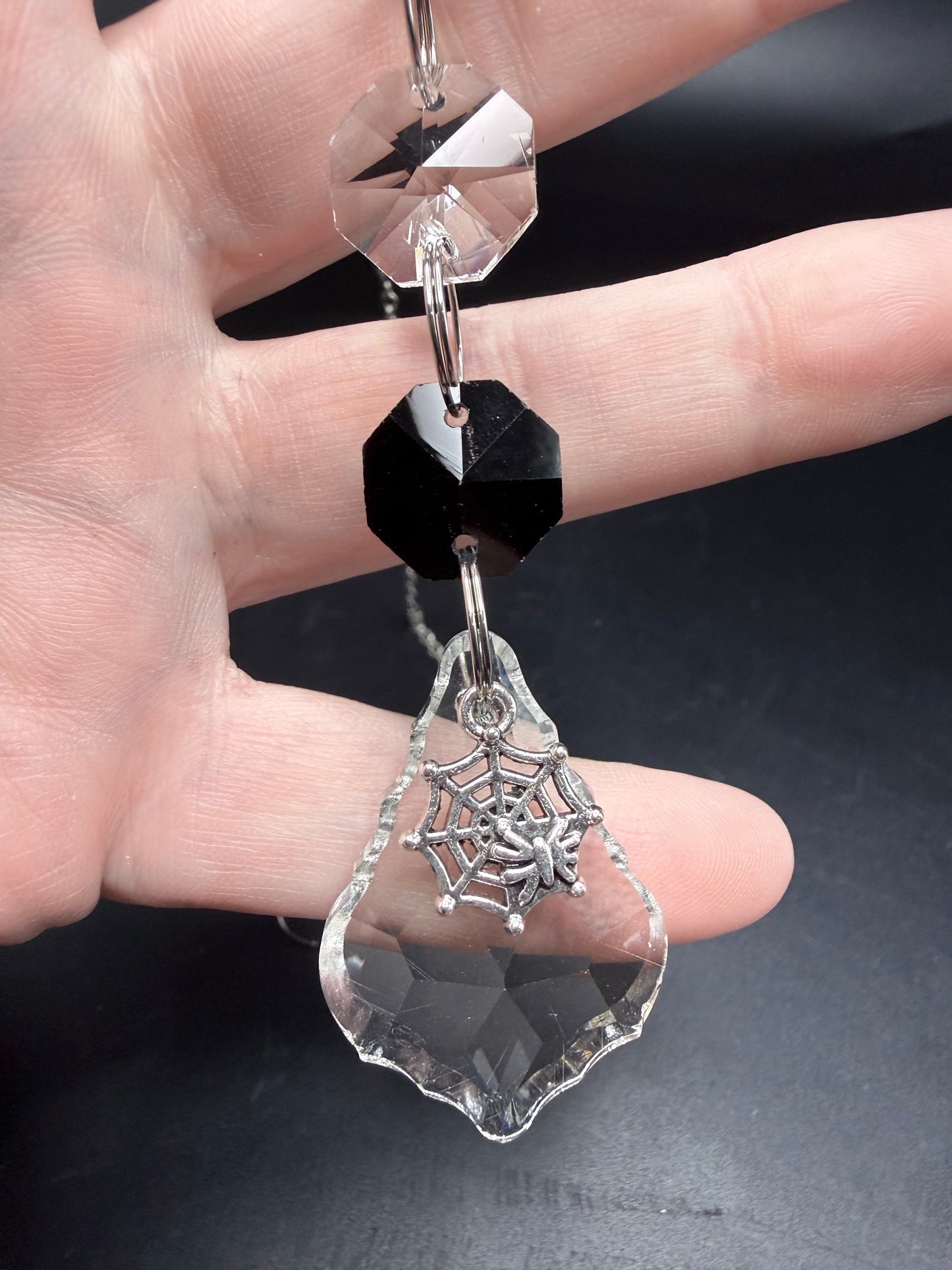 Spider Web Glass Suncatcher