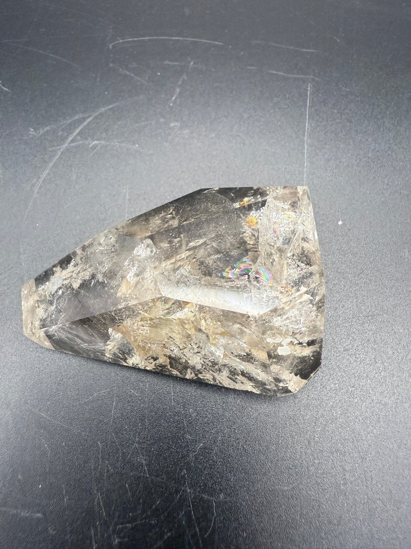 Included Smoky Quartz with Rainbow