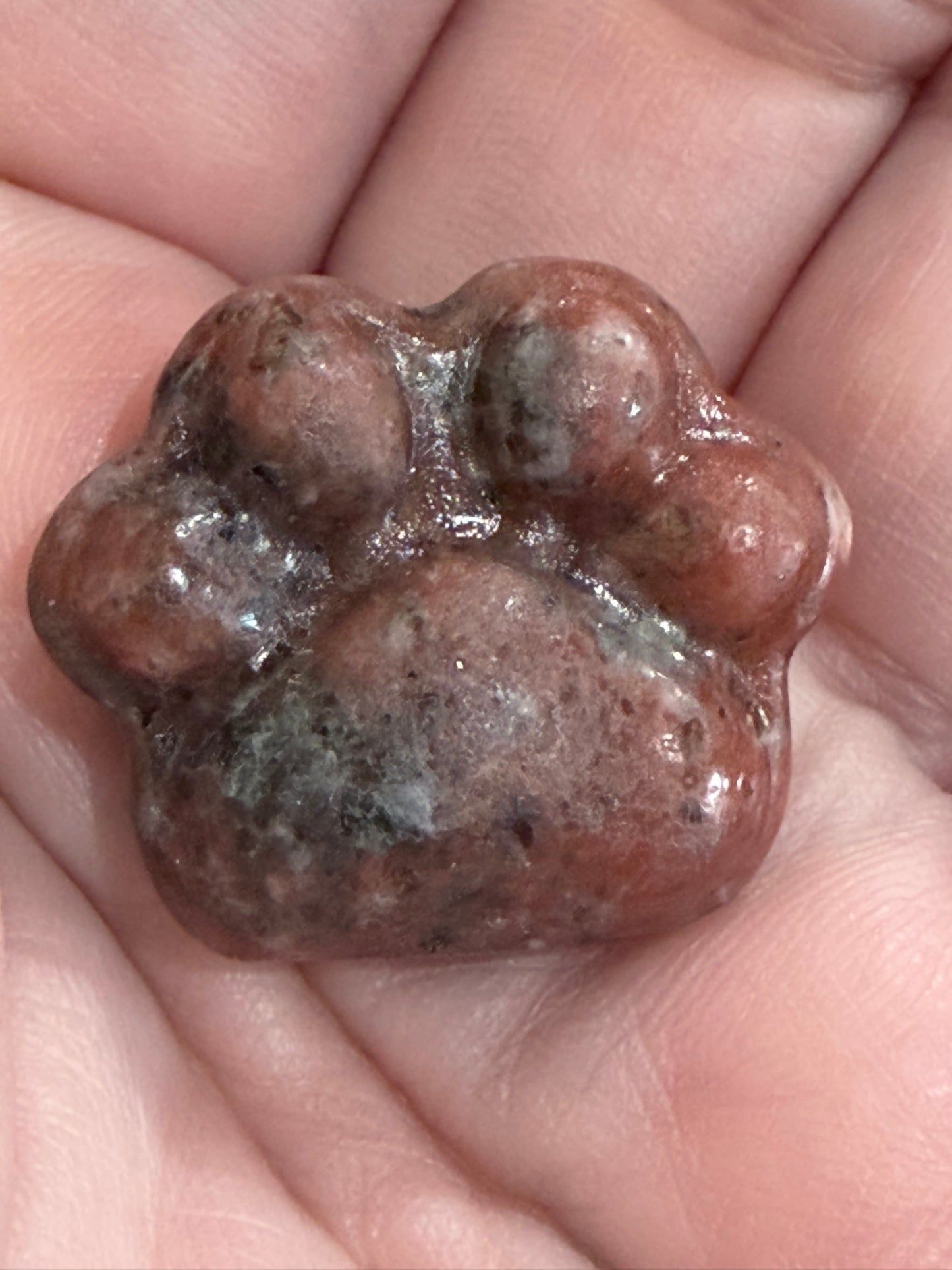 Paw Print Mini Crystal Carvings – Various Materials | 3cm