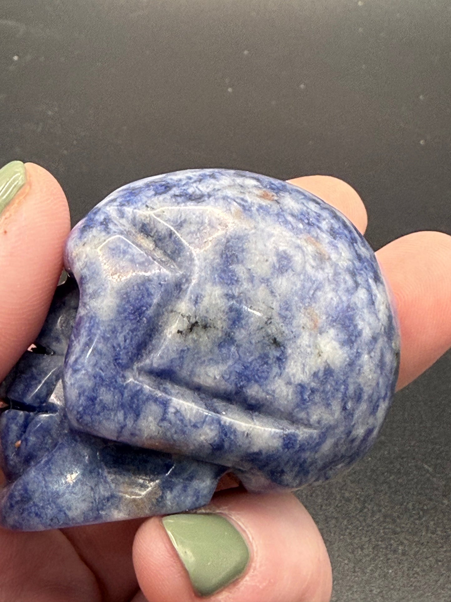 Chinese Sodalite Skull Carving β 5 Γ 4cm