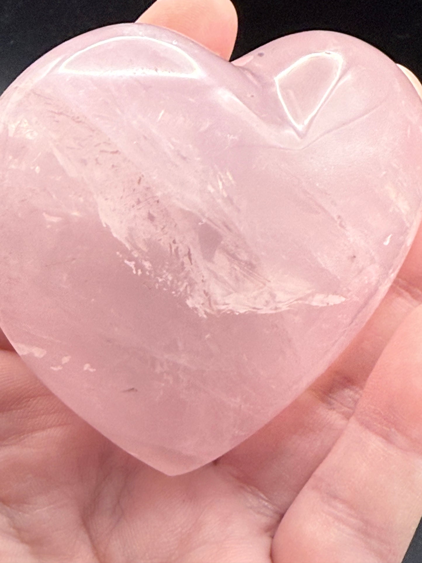 Rose Quartz Heart from Madagascar