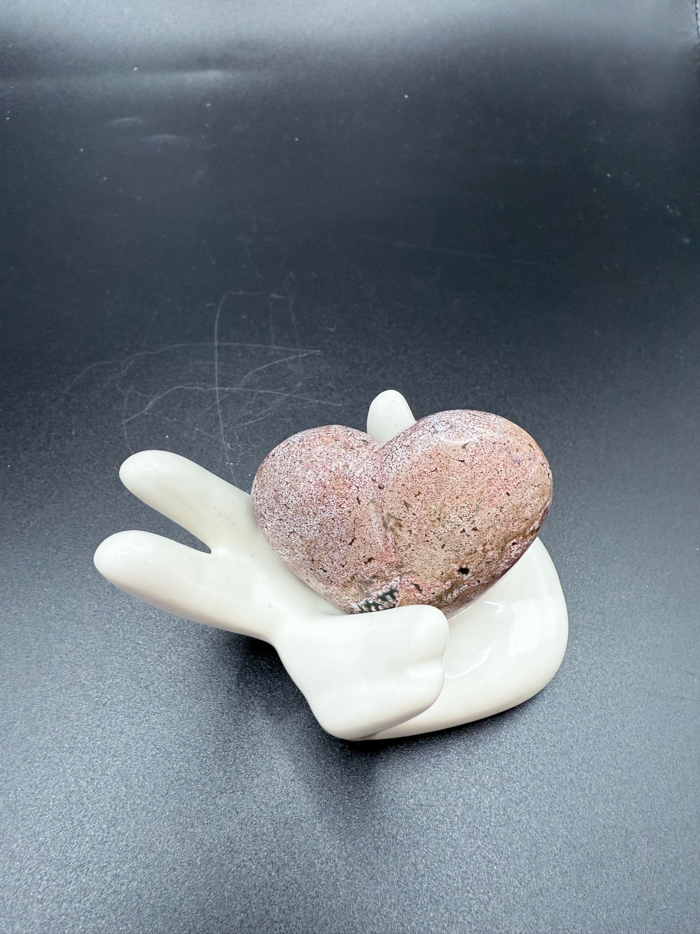 Ocean Jasper Heart ā 5cm
