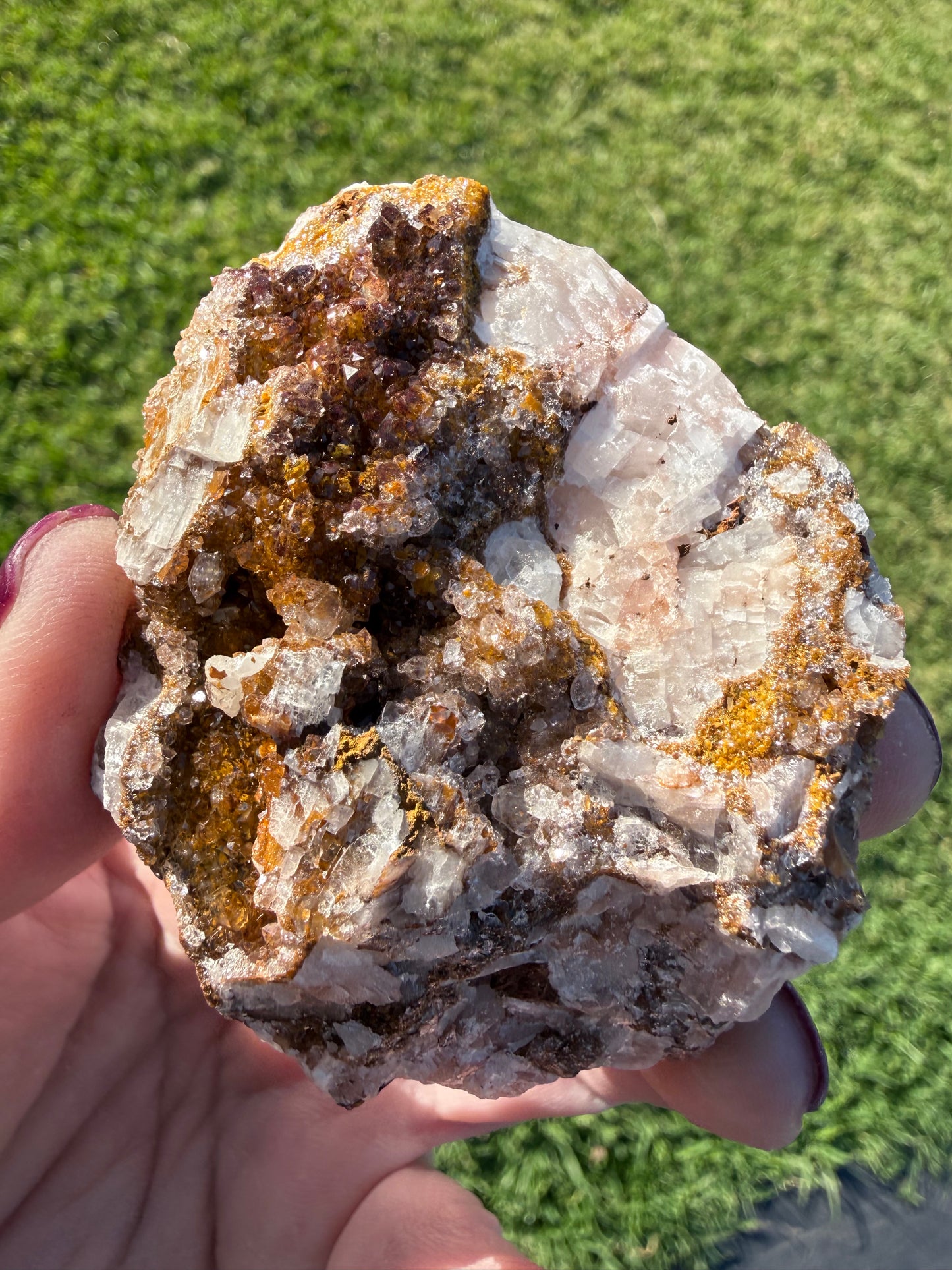 ✨ Manganese with Quartz Cluster