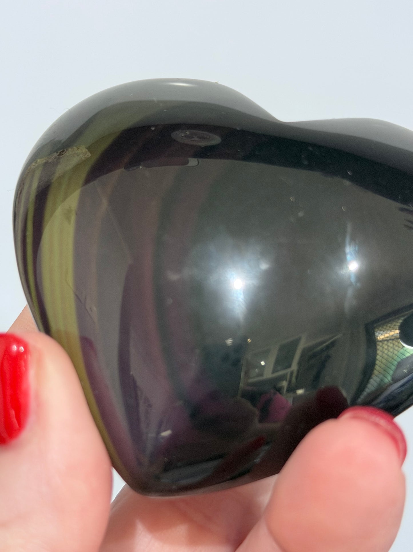 Rainbow Obsidian Heart – 7.1 × 6.5 cm