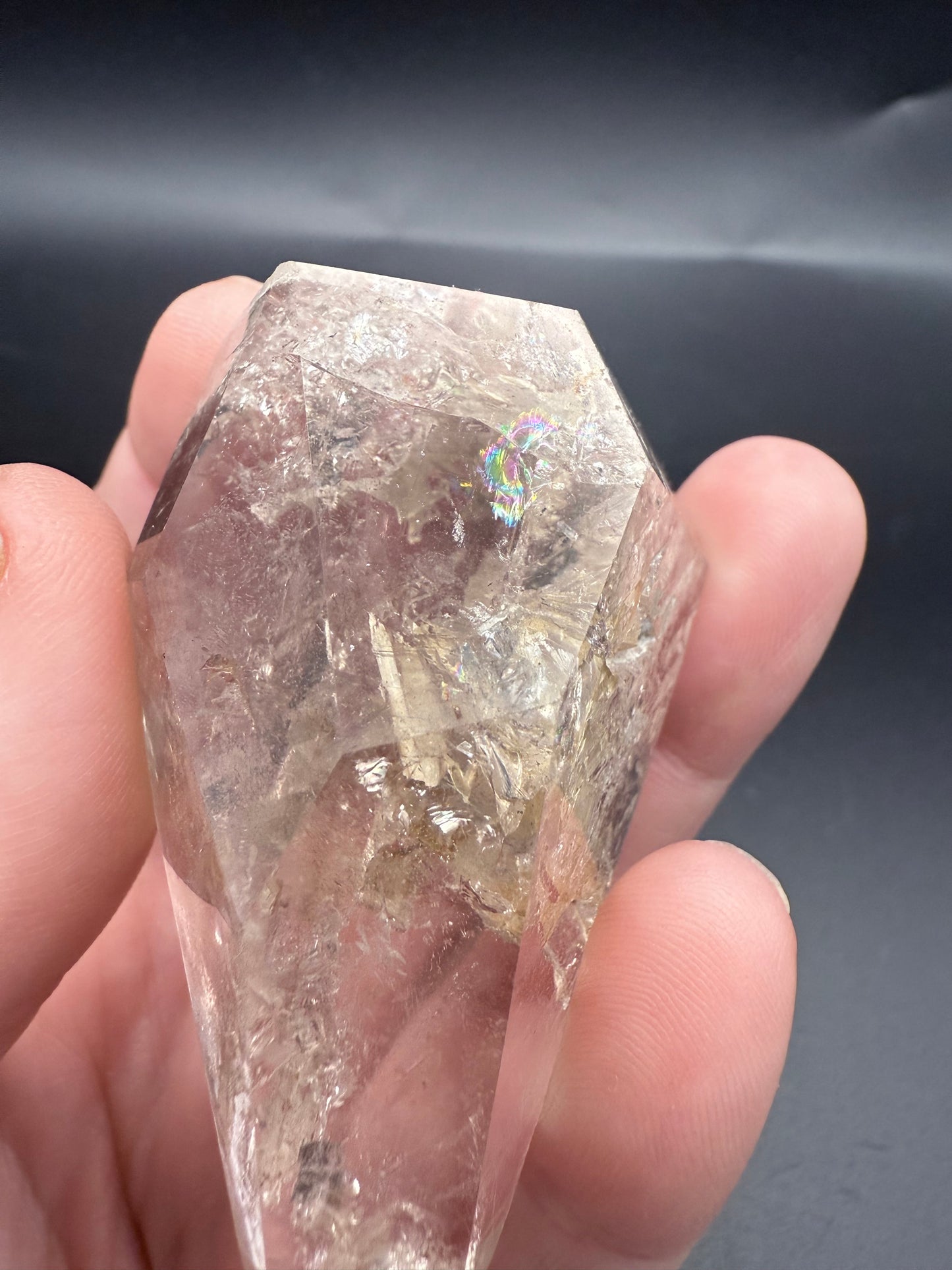 Included Smoky Quartz with Rainbow