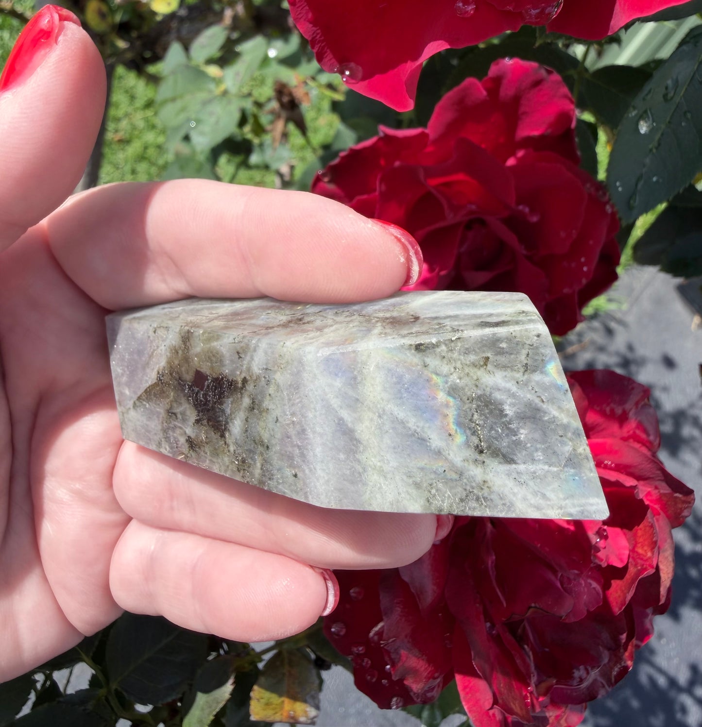 Labradorite Crystal Freeform – Pink & Purple Flash | 65g B