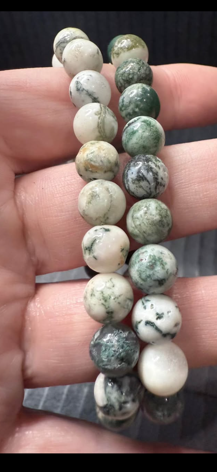 Moss Agate 8MM Bracelet - Crystal wonderland By Lisa