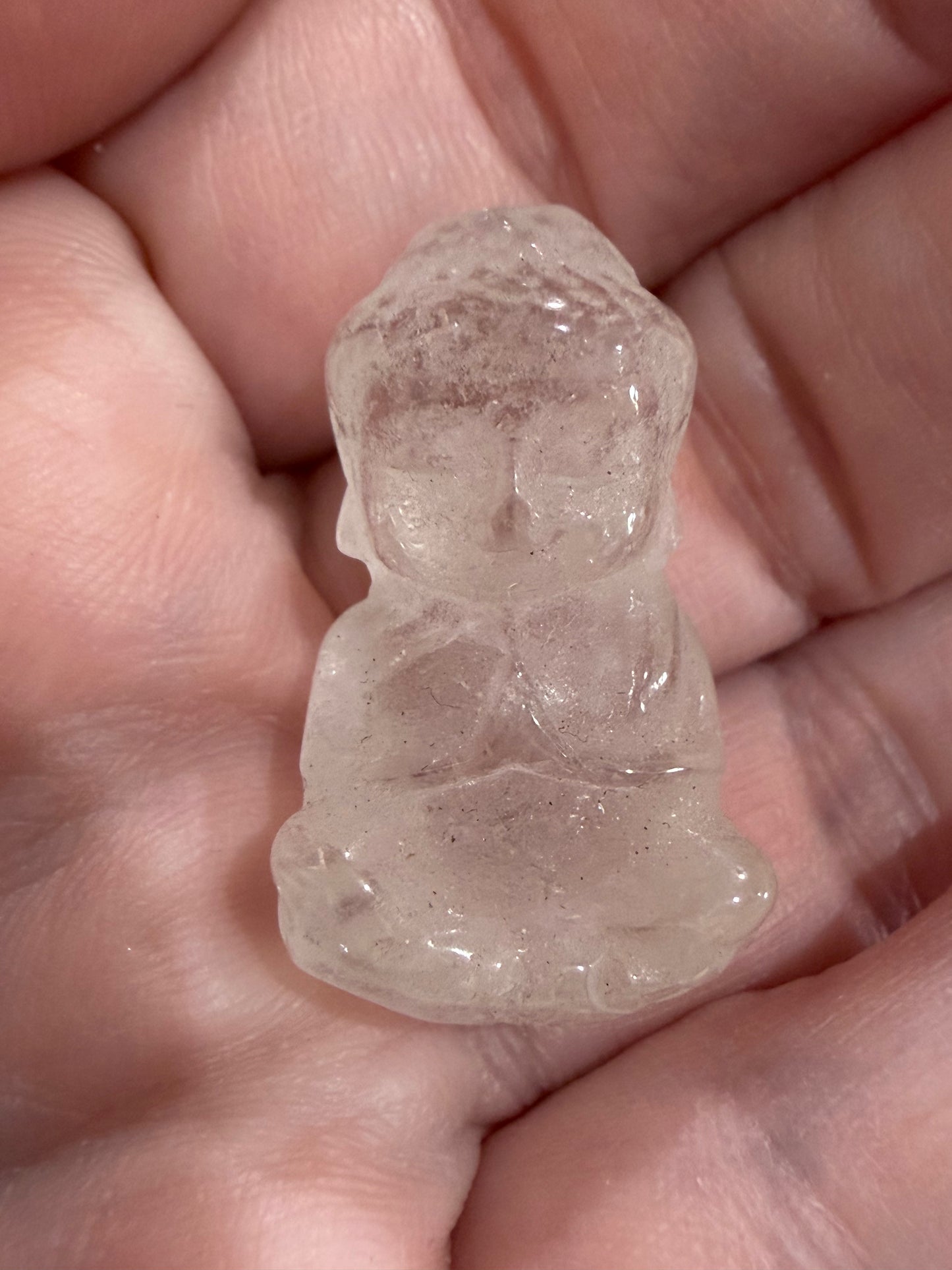 Buddha Crystal Mini Carving – Clear Quartz | 3cm