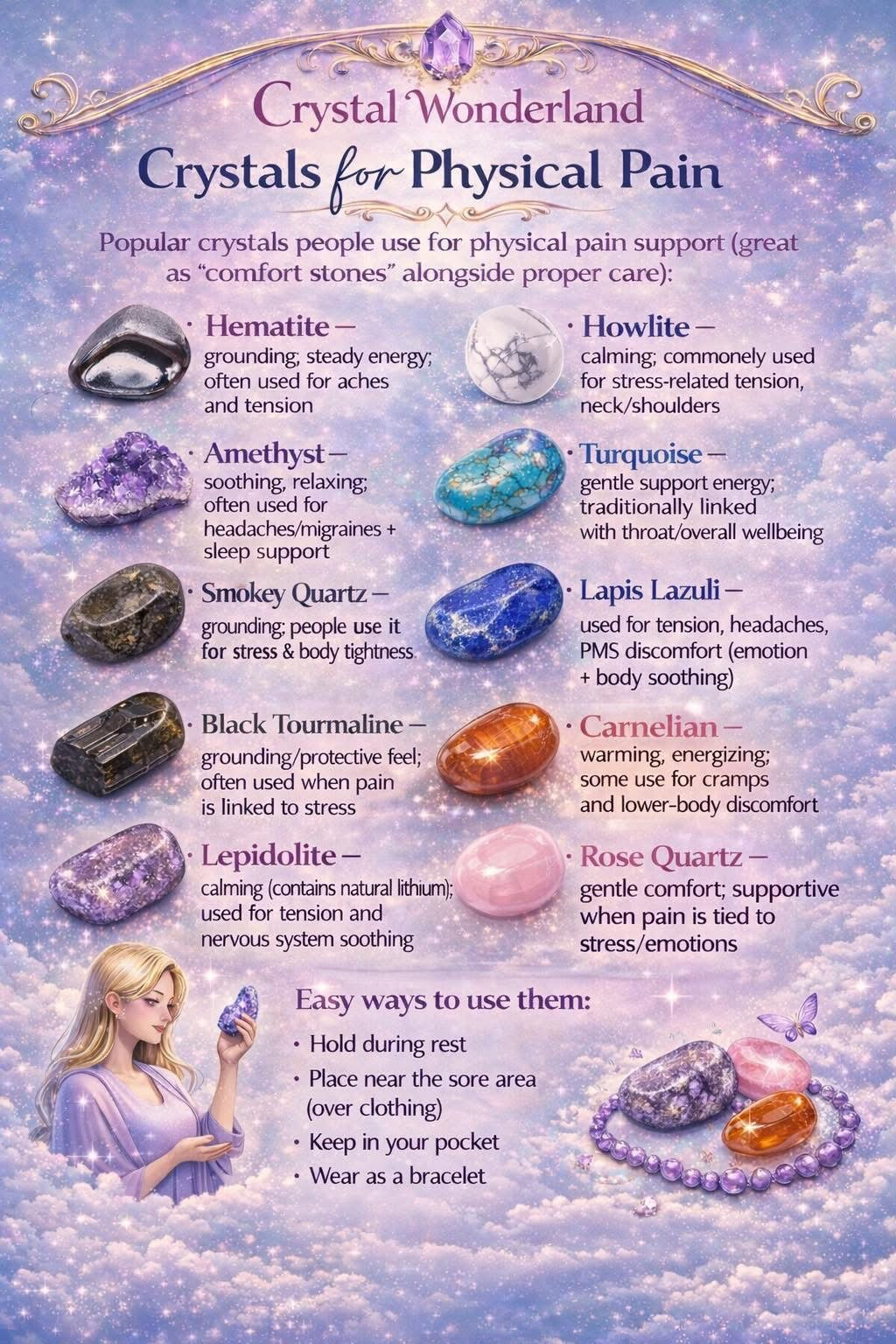 Crystals for Physical Pain (Comfort Stones)