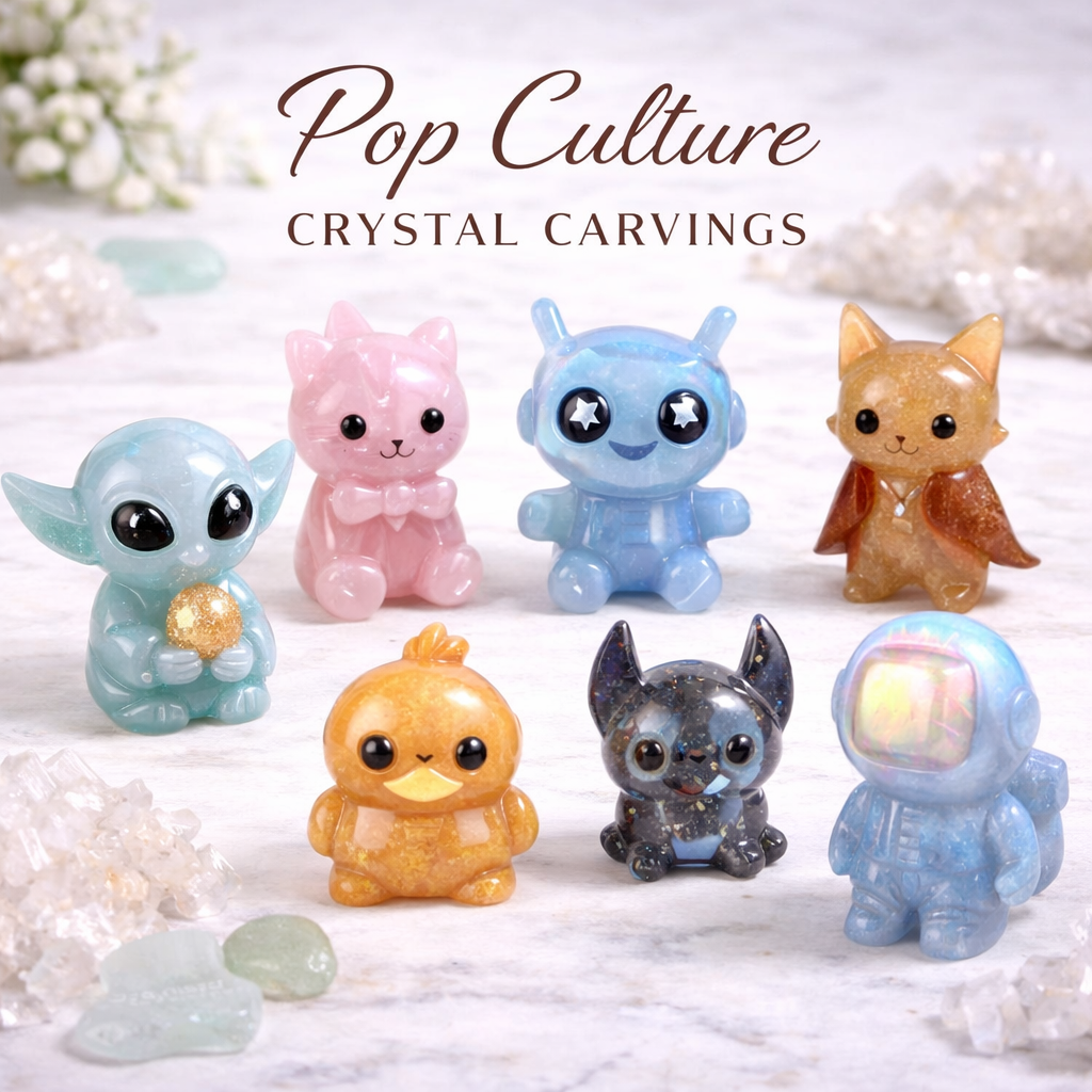 Pop Culture Crystal Carvings eg Hello Kitty,Stitch,yoda