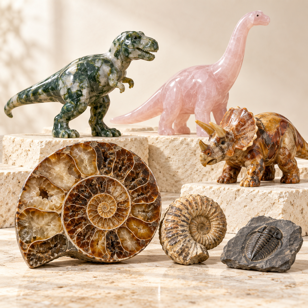 Prehistoric Crystal Carvings & Dinosaur Gemstones | Crystal Wonderland ...