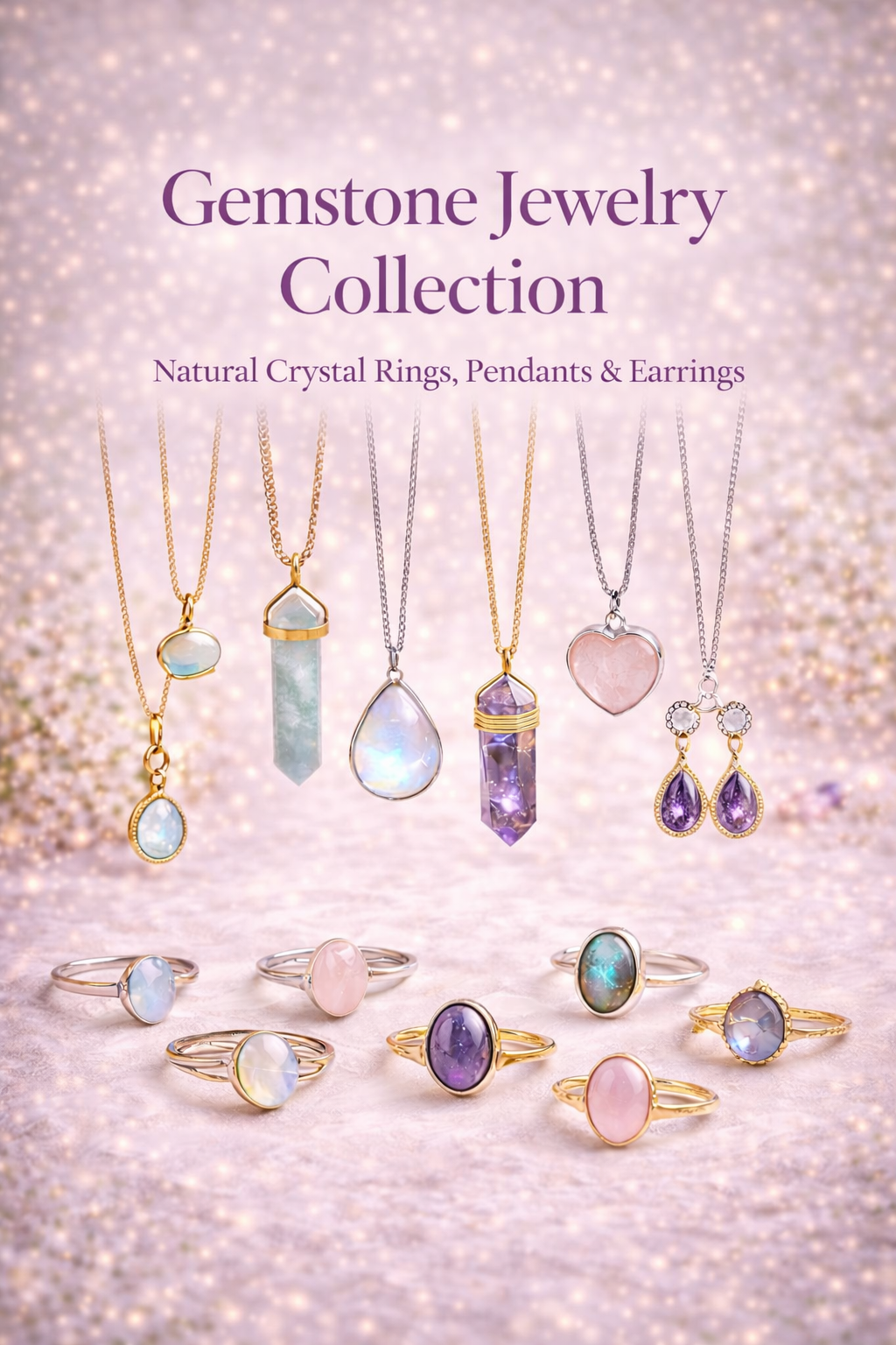Jewellery Collection | Crystal Rings, Pendants & Gemstone Jewellery