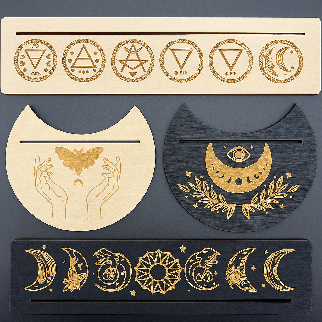 Tarot cards, pendulums, Crystal Grids