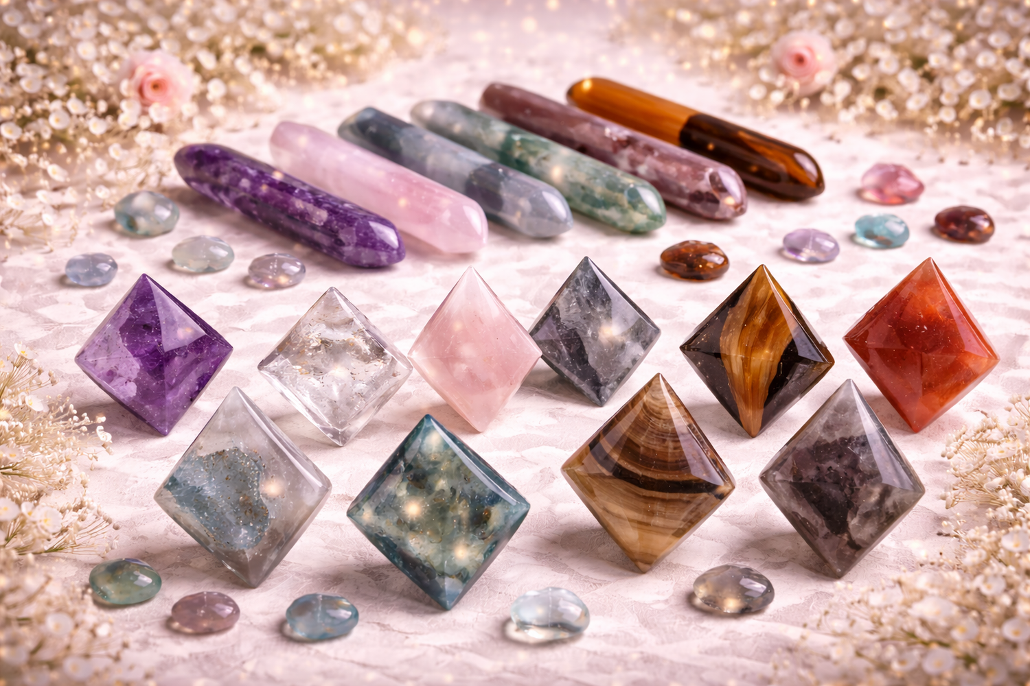 Diamond Rhombus shapes and Wands