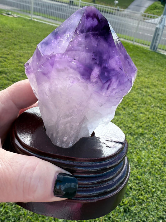 Amethyst Tooth with Custom made stand - Crystal wonderland By Lisa