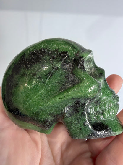 Ruby in Zoisite Skull (UV Reactive) – Large | 757g
