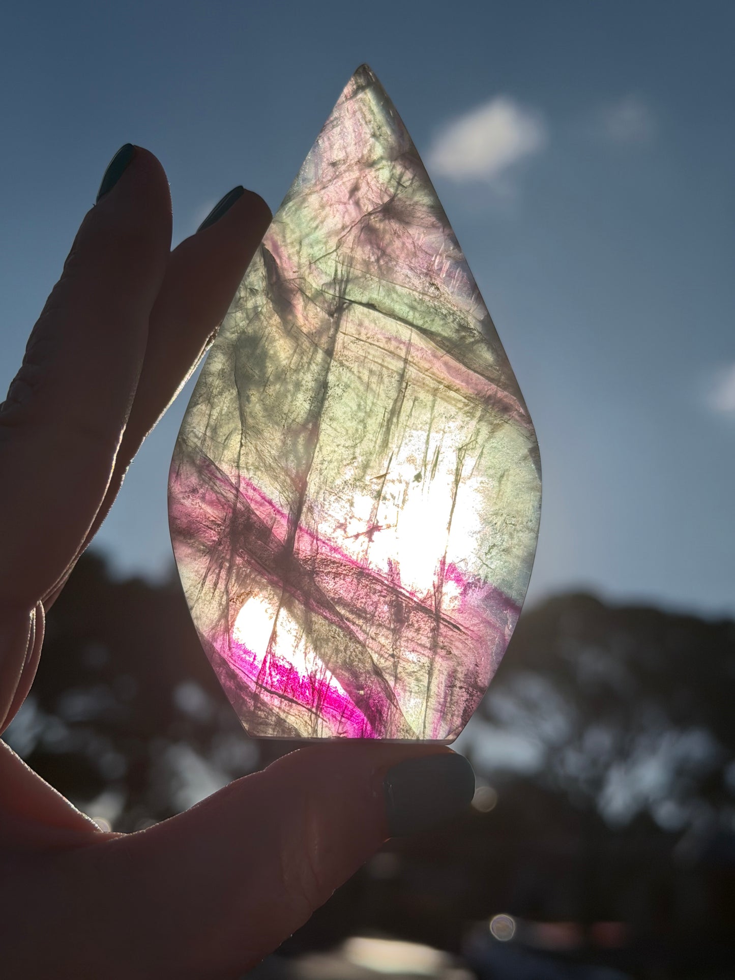 Rainbow Fluorite Freeform – 10.5cm | 174g