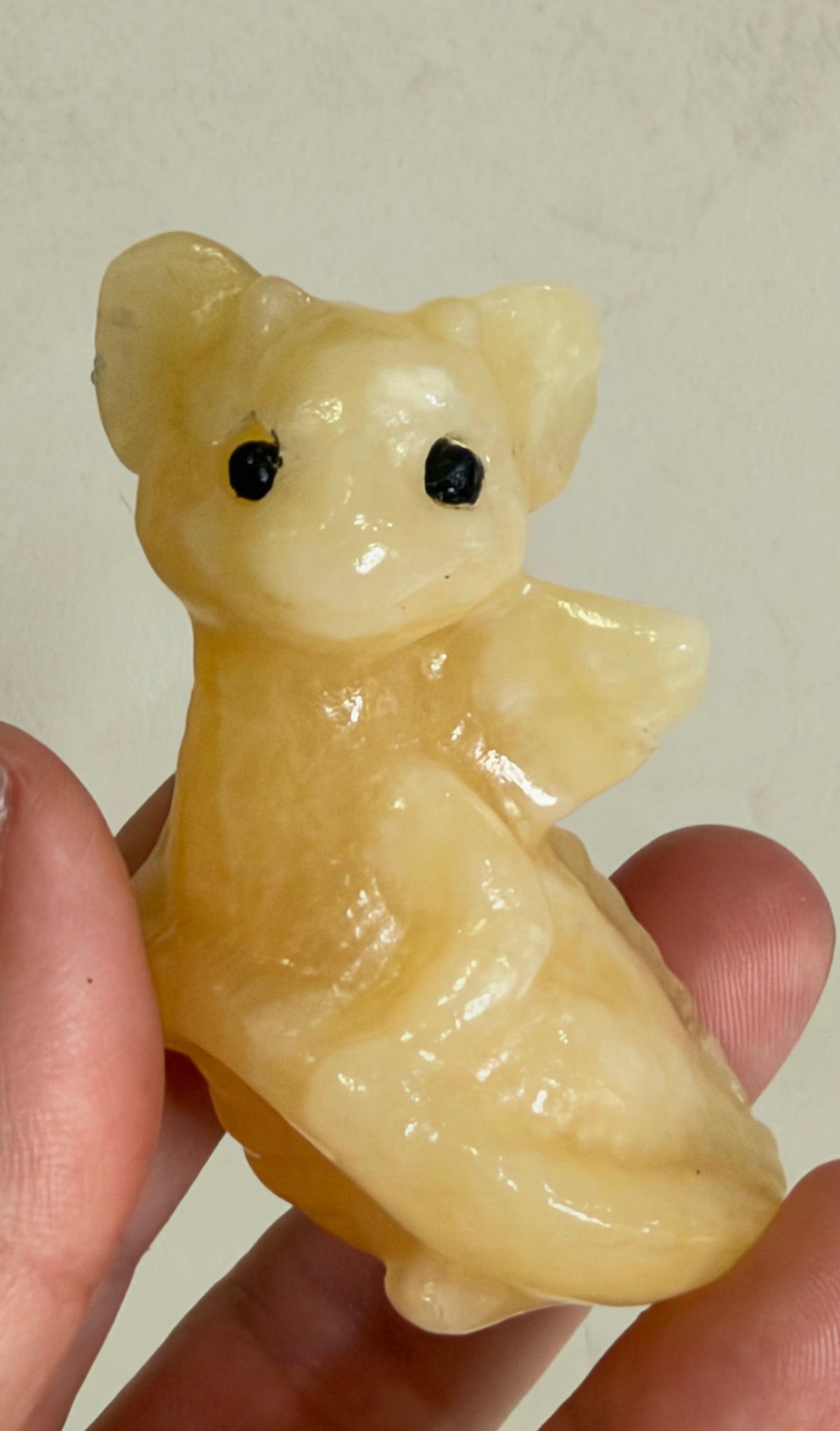 Baby Dragon Yellow Calcite Carving – 6 cm