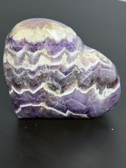 Chevron Amethyst Heart – Free Standing A