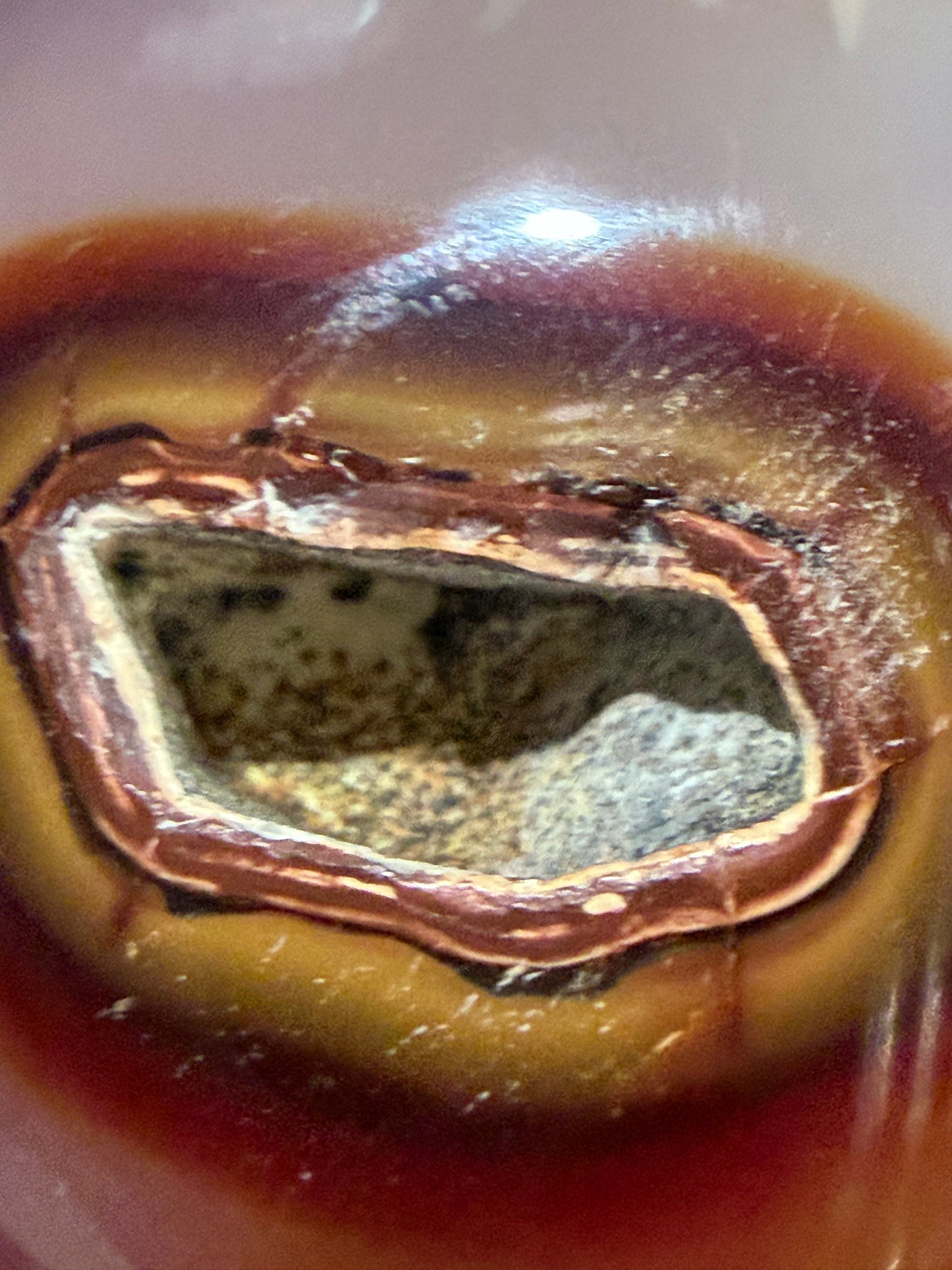 Carnelian Agate Heart with Natural Geode B -