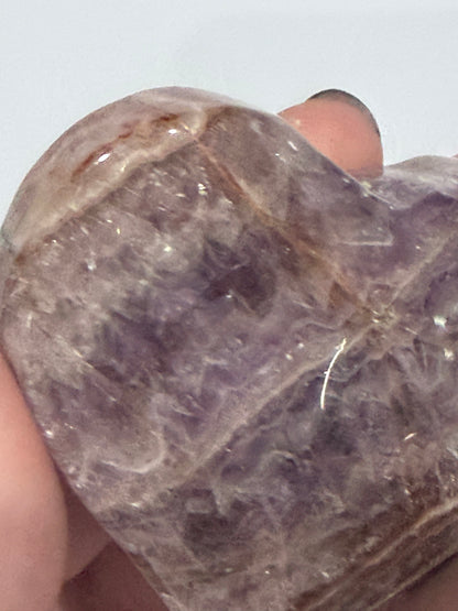 Amethyst & Agate heart J