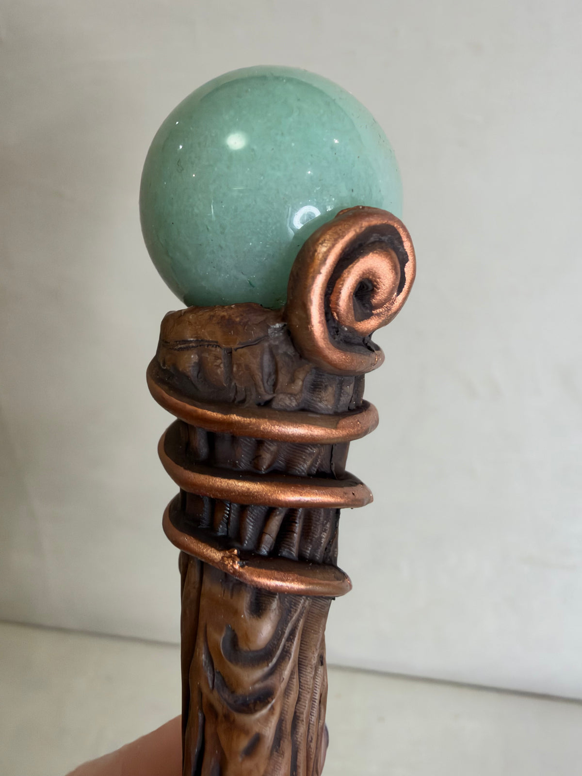Green Aventurine Abundance Wand with Storage Pouch