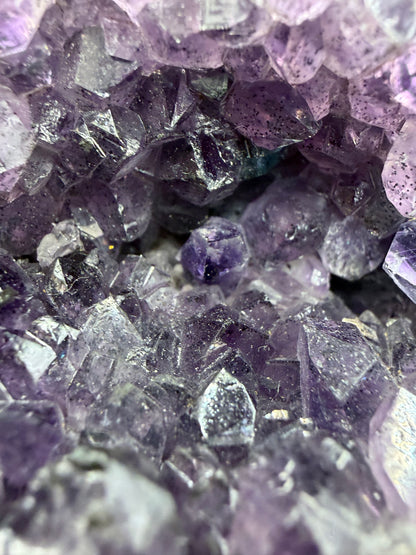 Amethyst Geode Sphere – A Grade (Rare Green Banding) B