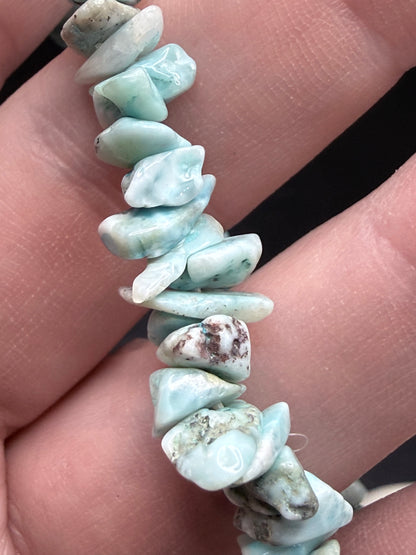 Larimar Chip Necklace & Bracelet