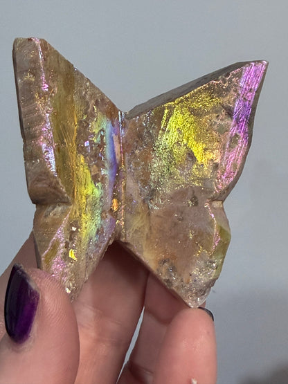 Aura-Coated Sphalerite Butterfly D