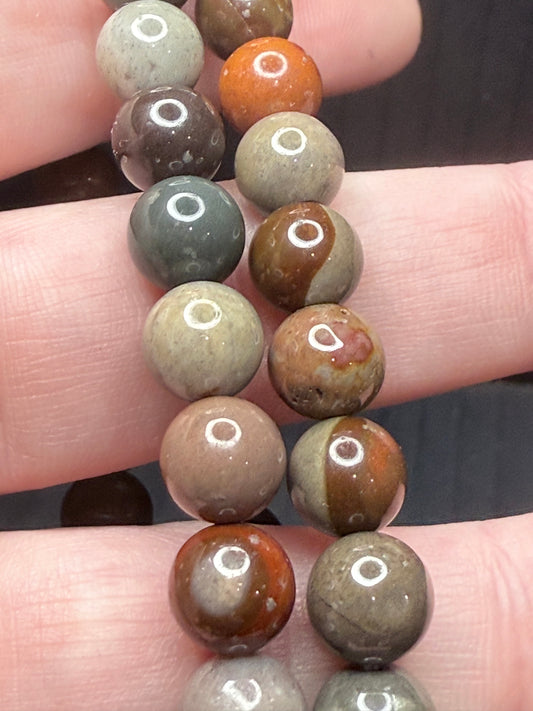 Polychrome Jasper Bracelet 8mm - Crystal wonderland By Lisa