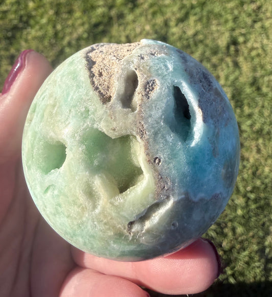 Blue Aragonite Sphere