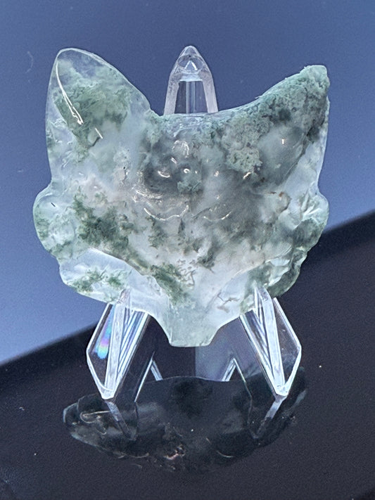 Moss Agate Mini Fox mask