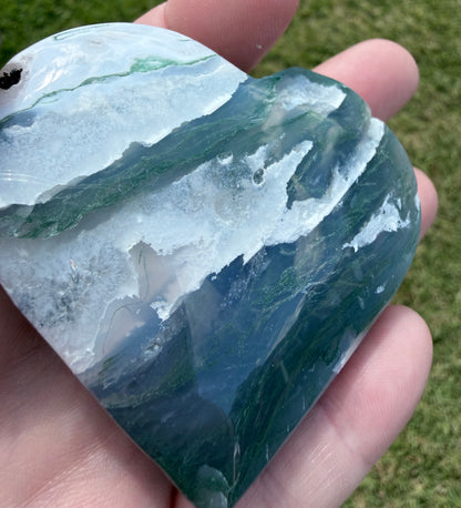 Moss Agate Heart