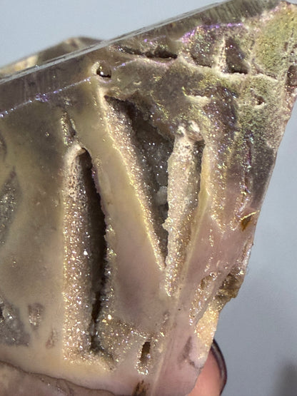 Aura Sphalerite Druzy Butterfly Carving F