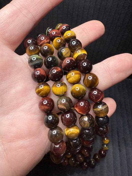Multi Coloured Tigers Eye Bracelet 8mm - Crystal wonderland By Lisa