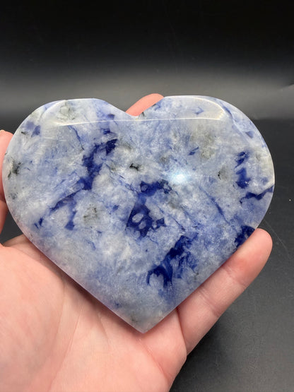 Dumortierite Heart – Includes Stand