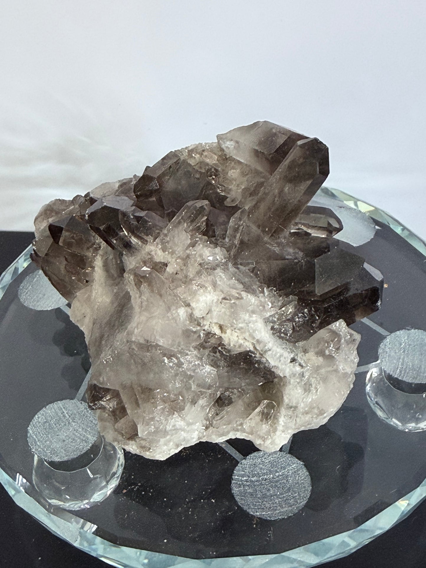 Smoky Quartz Crystal Cluster on Milky Quartz Matrix 214g | Natural Brazilian