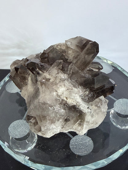 Smoky Quartz Crystal Cluster on Milky Quartz Matrix 214g | Natural Brazilian