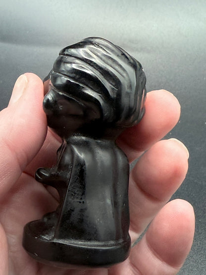 Black Obsidian Superman Carving