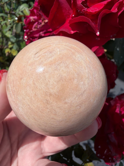 Peach Moonstone Sphere – 5.6cm | 281g