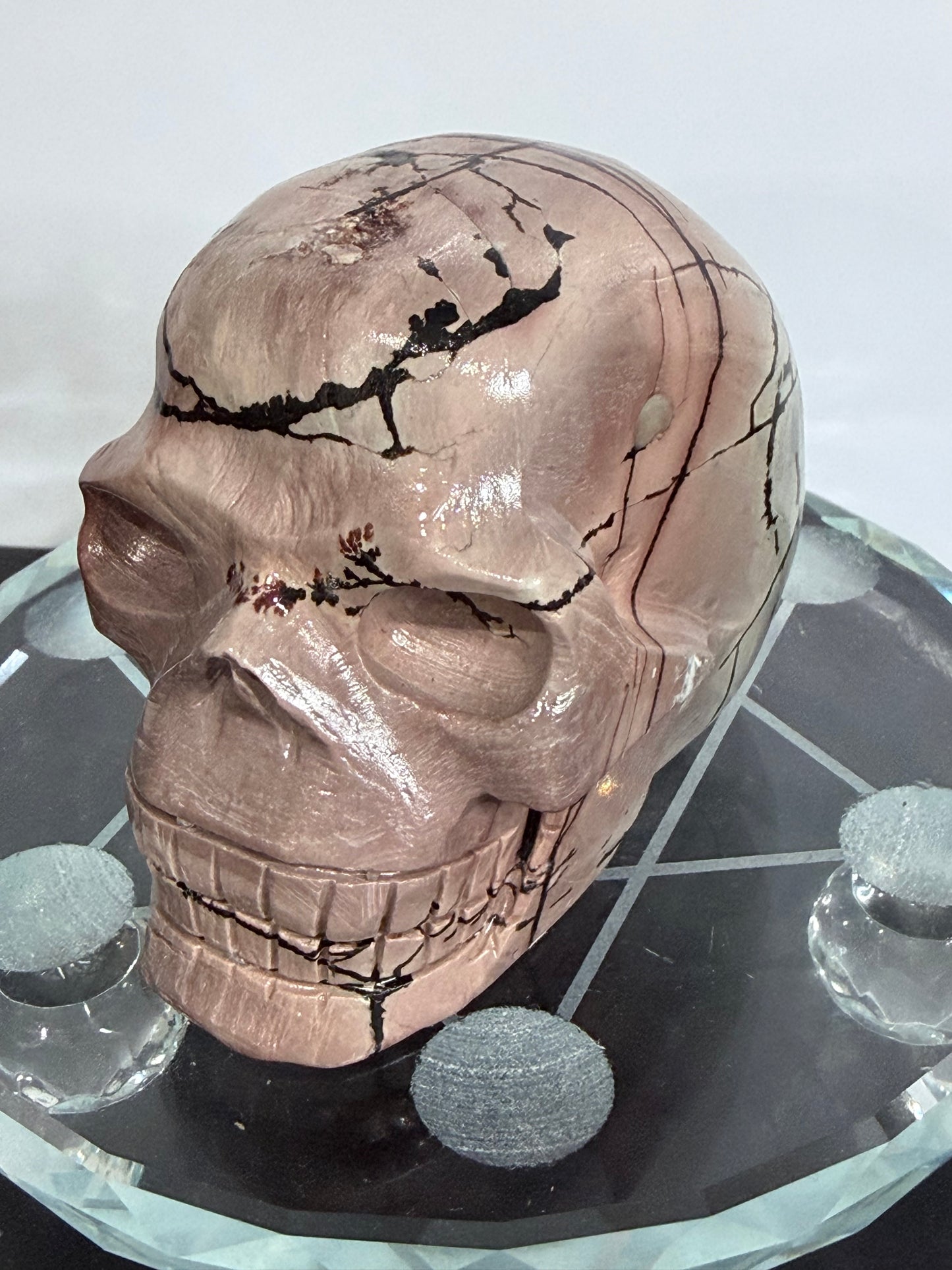 Picture Jasper Skull Carving – 338g