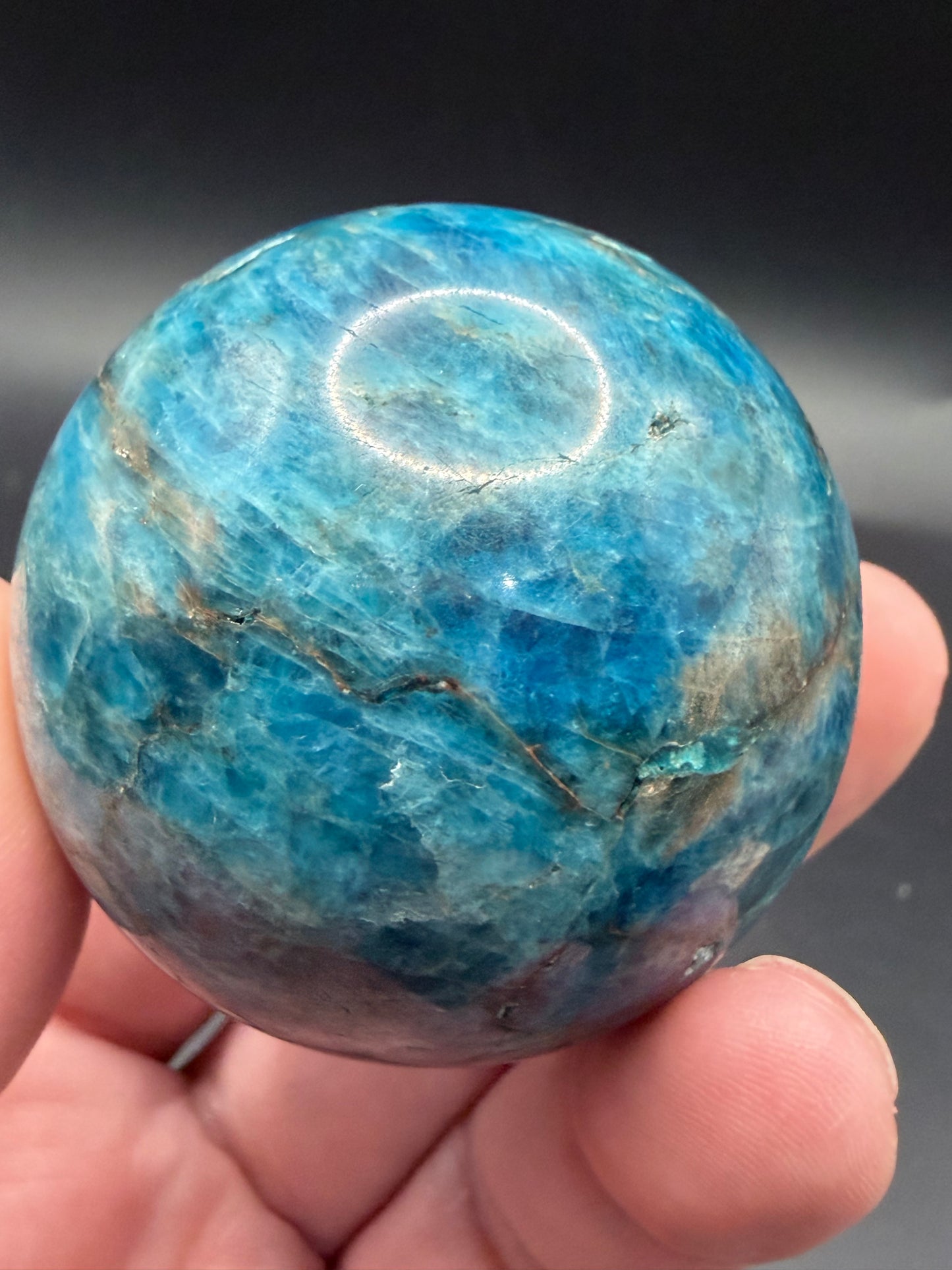 Blue Apatite Sphere