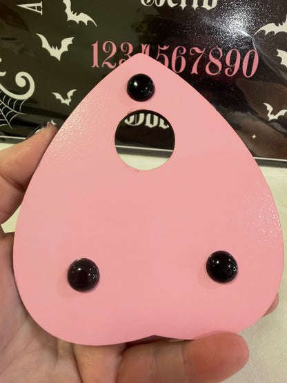 Pretty Deadly Pink & Black Ouija Style Talking Board with Planchette – 39cm