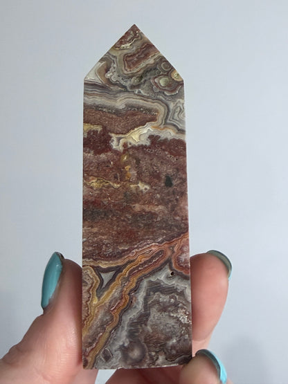 Mexican Crazy Lace Agate Tower – C