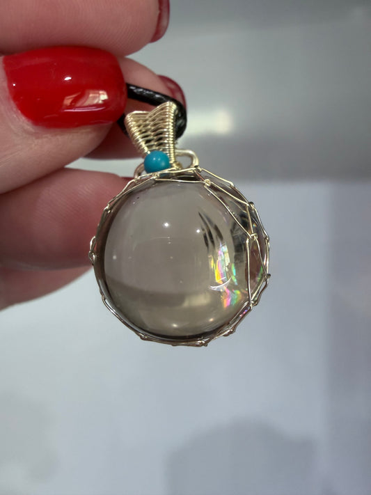 Smoky Quartz Sphere Pendant – 925 Silver Wire Wrapped

Grounding • Protection • Energy Clarity